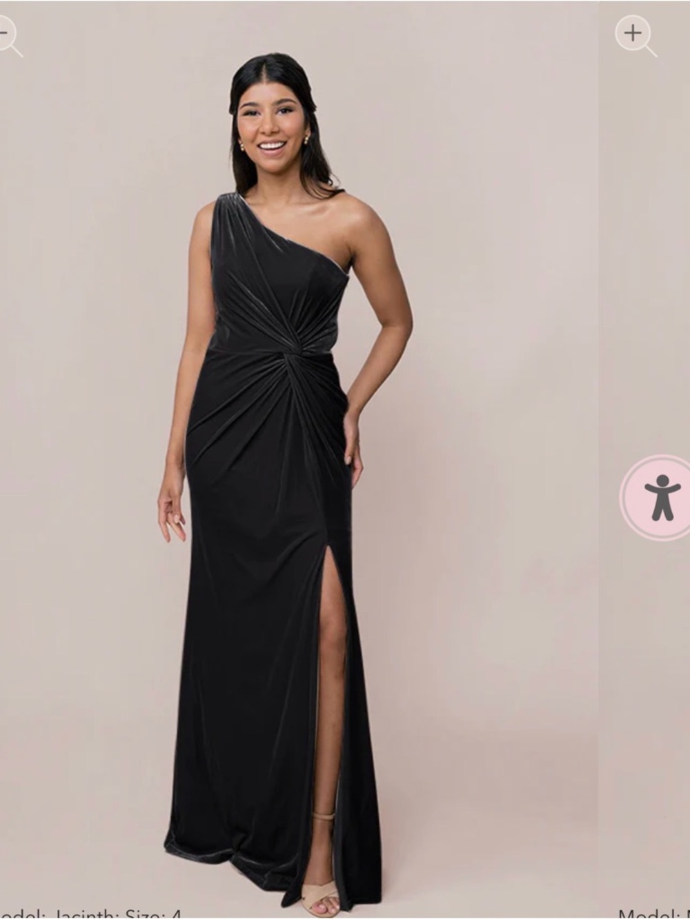 Revelry Florence Velvet Dress - Black Size 10